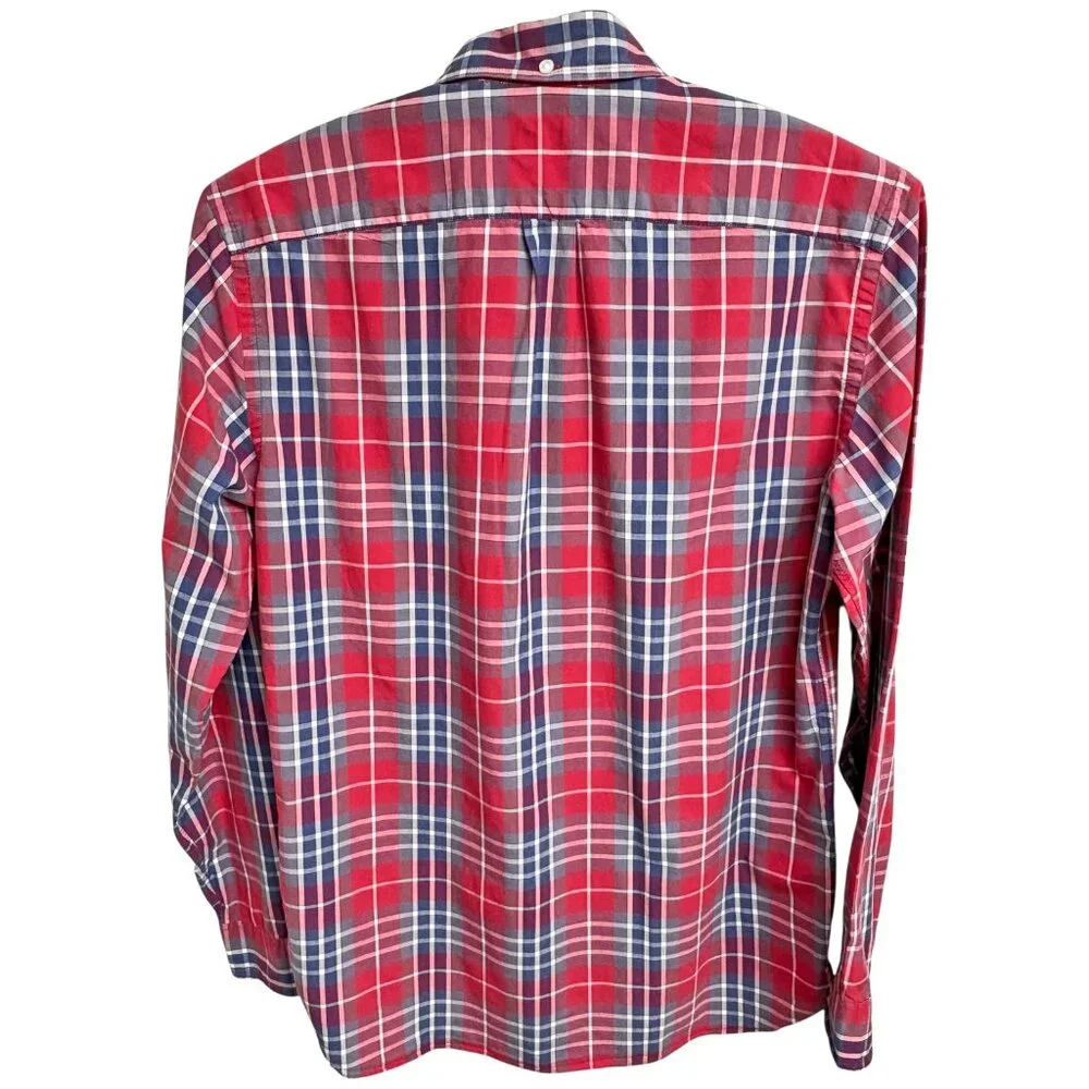 J. Crew Red Plaid‎ 2 Ply Cotton Collared Button Up Shirt